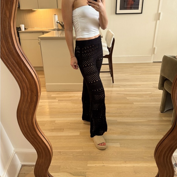 Never Worn - Solid & Striped Logan Crochet Pant - black size S - Picture 2 of 6